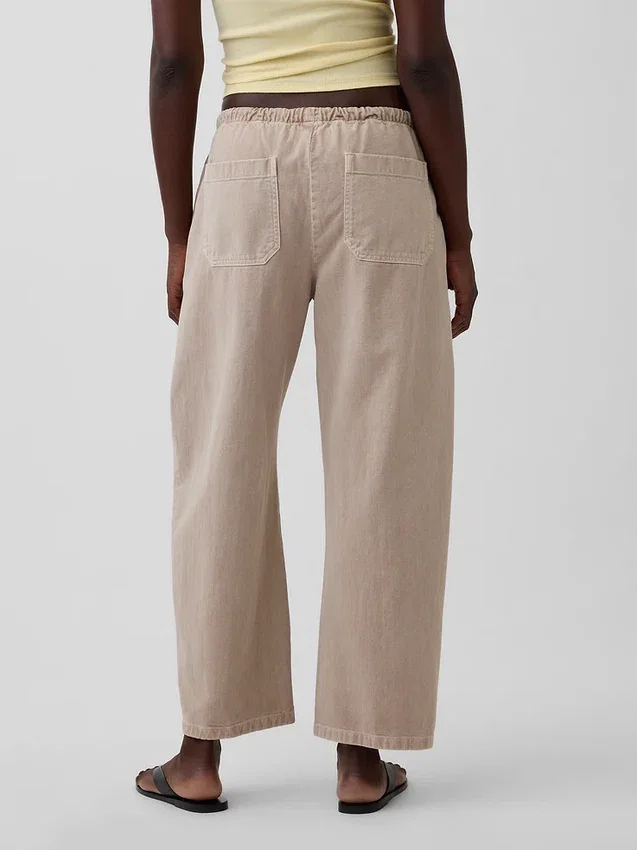 Pantalones anchos de corte holgado con doble refuerzo en las rodillas
