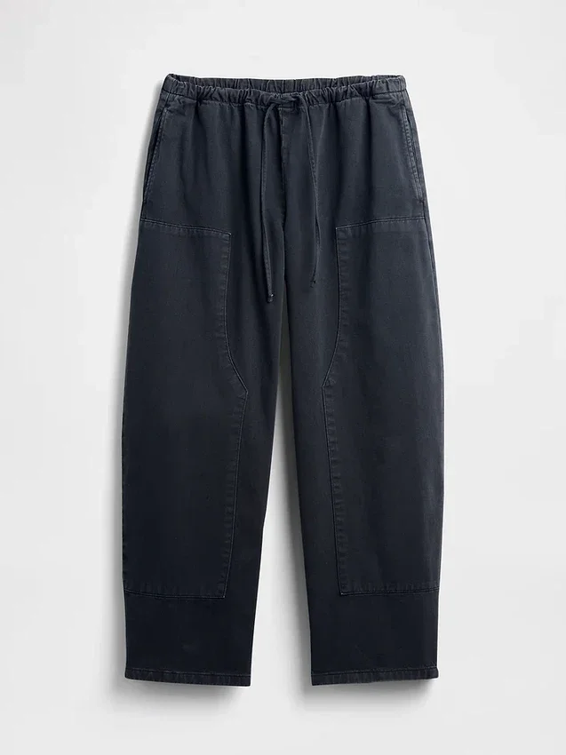Pantalones anchos de corte holgado con doble refuerzo en las rodillas