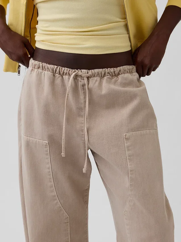 Pantalones anchos de corte holgado con doble refuerzo en las rodillas