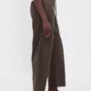 Pantalones anchos de popelín con doble refuerzo en las rodillas