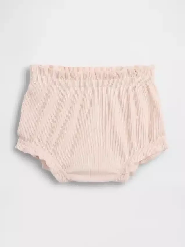 Pantalones bombachos con volantes de punto de canalé «Baby First Favorites»