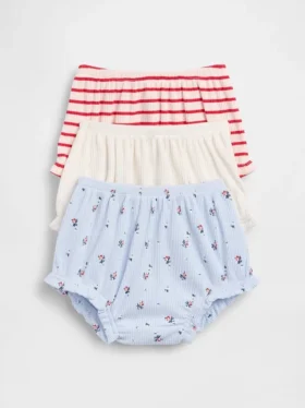 Pantalones bombachos con volantes Tinyrib de Baby First Favorites (paquete de 3)
