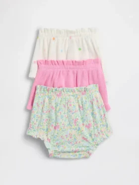 Pantalones bombachos con volantes Tinyrib de Baby First Favorites (paquete de 3)