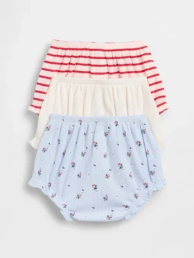 Pantalones bombachos con volantes Tinyrib de Baby First Favorites (paquete de 3)
