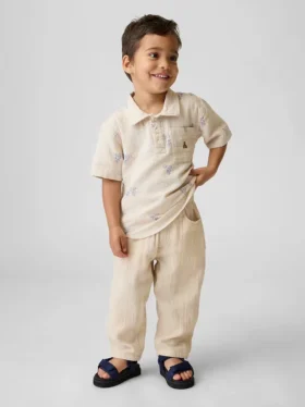 Pantalones bombachos de gasa de algodón para bebés y niños
