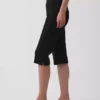 Pantalones capri de doble tejido y cintura alta