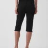 Pantalones capri de doble tejido y cintura alta