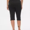 Pantalones capri de doble tejido y cintura alta