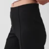 Pantalones capri de doble tejido y cintura alta