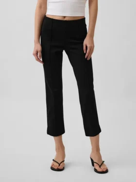 Pantalones capri de punto doble