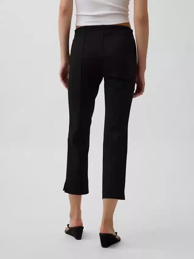 Pantalones capri de punto doble