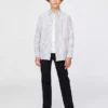 Pantalones caqui elásticos de corte recto para uniforme infantil
