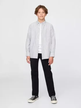 Pantalones caqui elásticos de corte recto para uniforme infantil