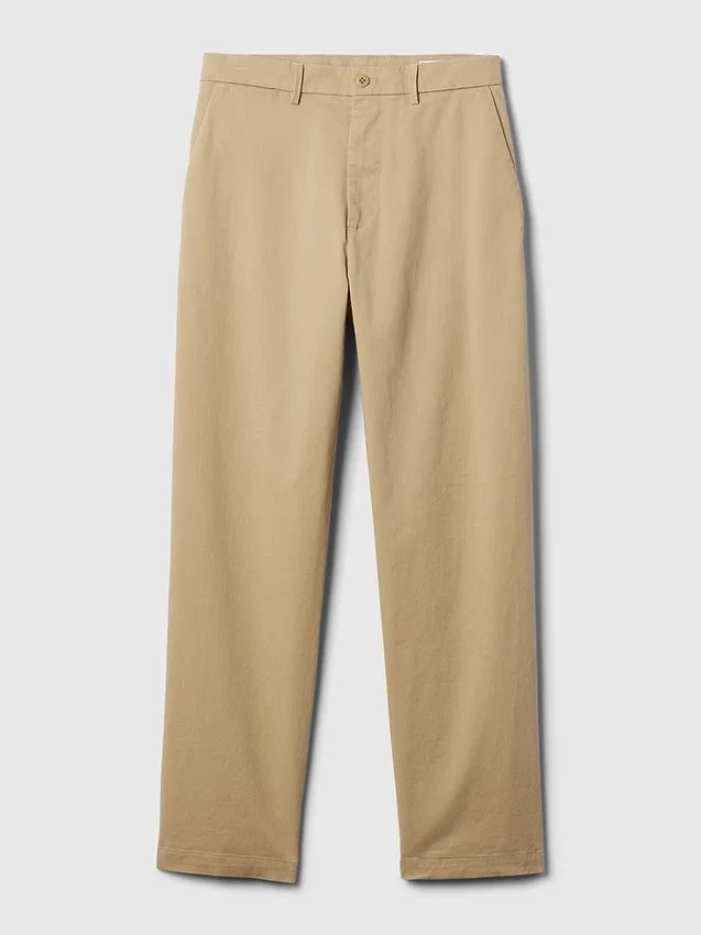 Pantalones caqui holgados de estilo moderno