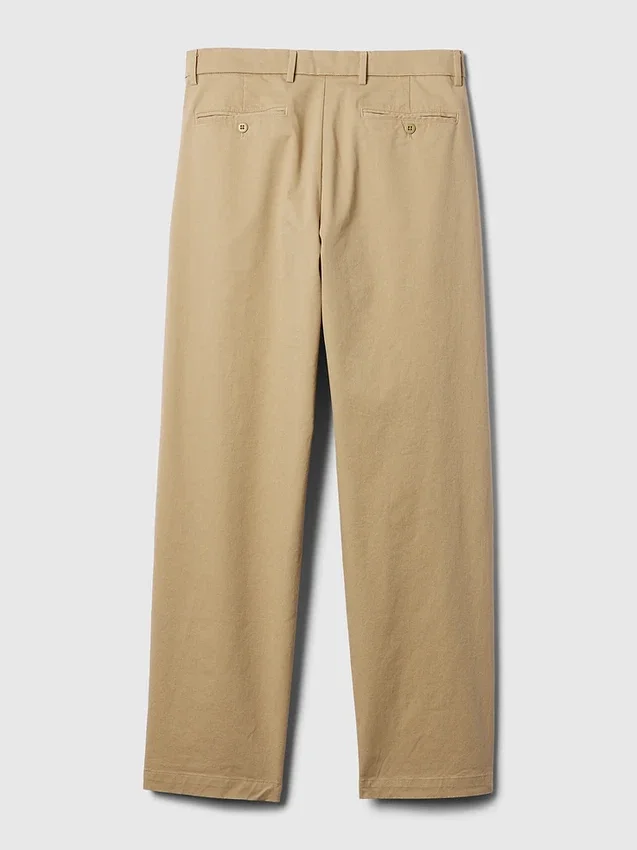 Pantalones caqui holgados de estilo moderno