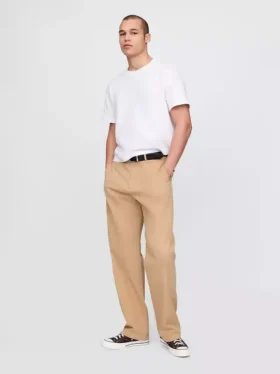 Pantalones caqui holgados de estilo moderno de los 90