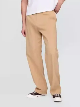 Pantalones caqui holgados de estilo moderno de los 90