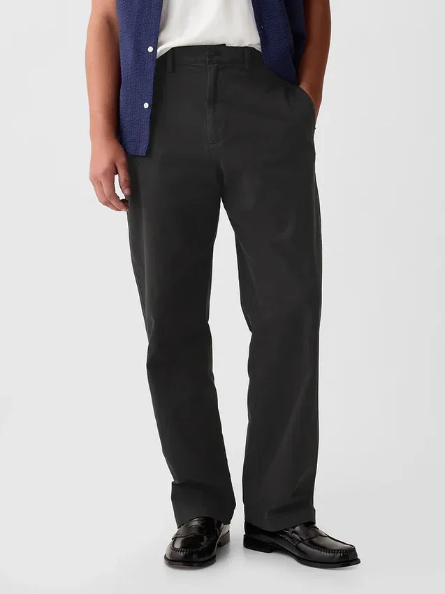 Pantalones caqui holgados de estilo moderno de los 90