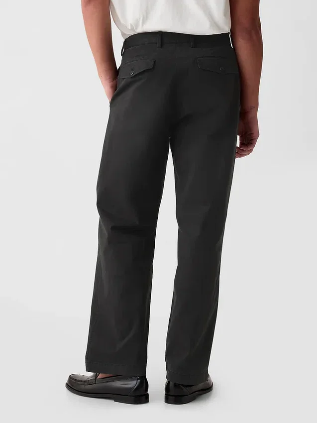 Pantalones caqui holgados de estilo moderno de los 90