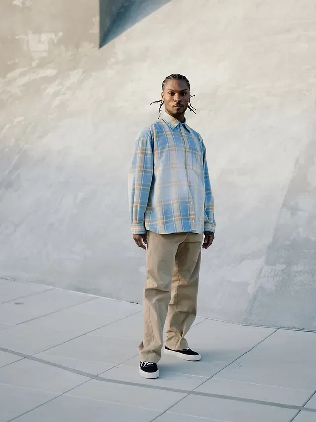Pantalones caqui holgados de estilo moderno de los 90