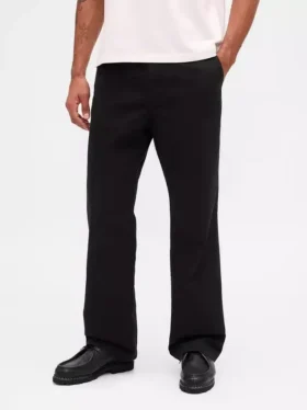 Pantalones caqui holgados de sarga gruesa estilo años 90