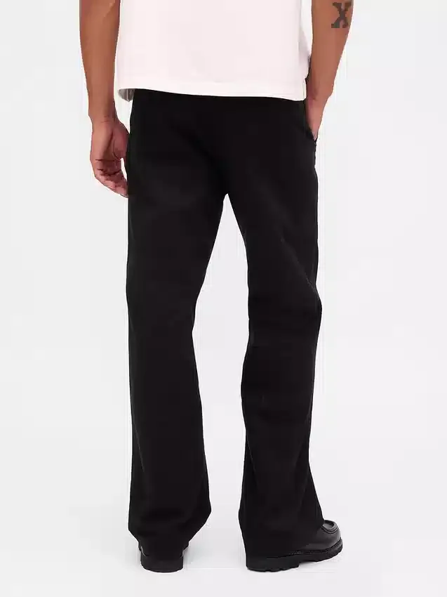 Pantalones caqui holgados de sarga gruesa estilo años 90