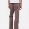 Pantalones caqui holgados de sarga gruesa estilo años 90