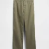 Pantalones caqui holgados de sarga gruesa estilo años 90