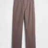 Pantalones caqui holgados de sarga gruesa estilo años 90