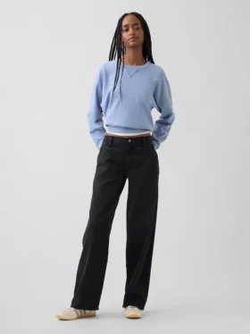 Pantalones caqui holgados de talle bajo estilo años 90