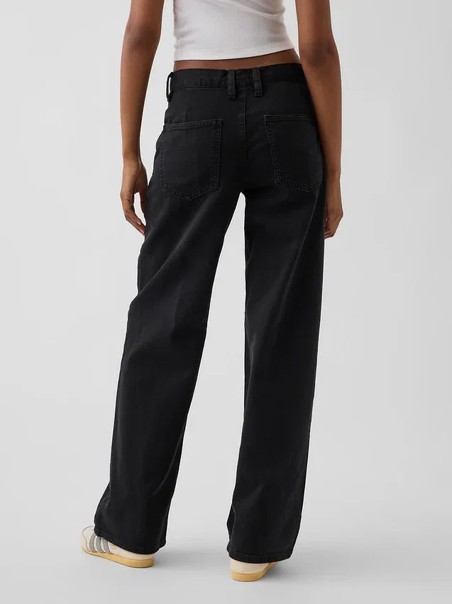Pantalones caqui holgados de talle bajo estilo años 90
