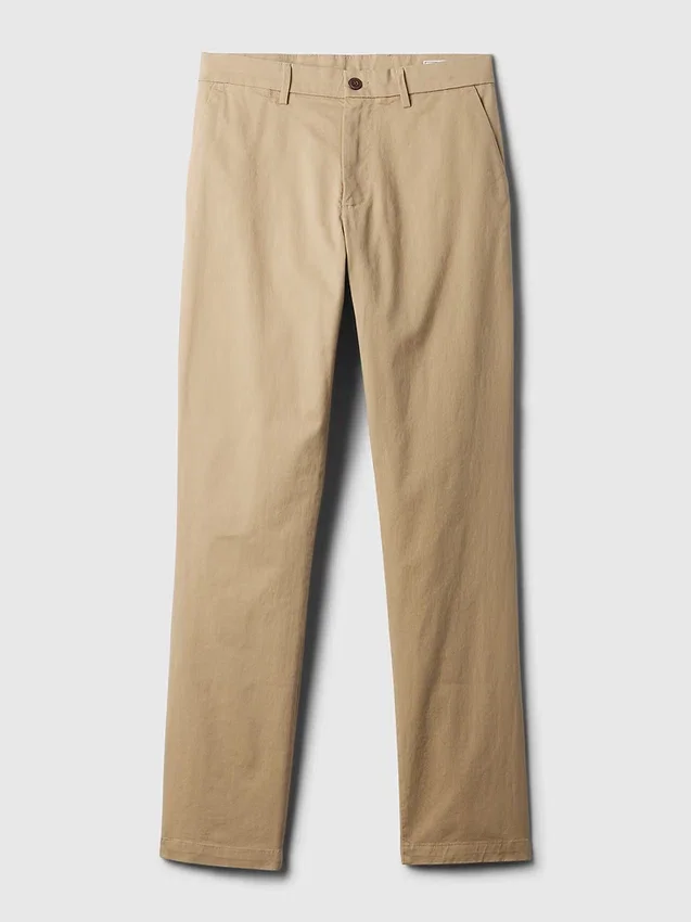 Pantalones caqui modernos de corte cónico