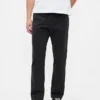 Pantalones caqui rectos de corte holgado en sarga de peso pesado