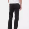Pantalones caqui rectos de corte holgado en sarga de peso pesado
