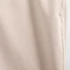 Pantalones caqui rectos de corte holgado en sarga de peso pesado