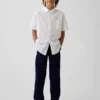 Pantalones caqui rectos y holgados de estilo «uniforme moderno» para niños