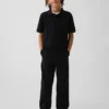 Pantalones caqui rectos y holgados de estilo «uniforme moderno» para niños