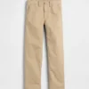 Pantalones caqui rectos y holgados de estilo «uniforme moderno» para niños