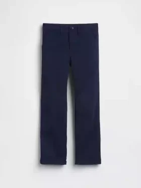 Pantalones caqui rectos y holgados de estilo «uniforme moderno» para niños