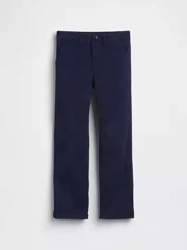 Pantalones caqui rectos y holgados de estilo «uniforme moderno» para niños