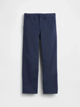 Pantalones caqui rectos y holgados de estilo «uniforme moderno» para niños