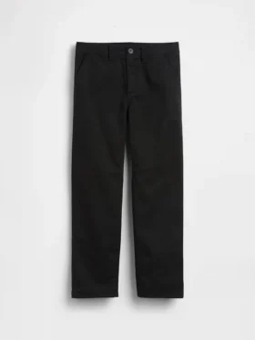 Pantalones caqui rectos y holgados de estilo «uniforme moderno» para niños