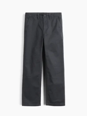 Pantalones caqui rectos y holgados de estilo «uniforme moderno» para niños