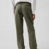 Pantalones caqui rectos y holgados de estilo «uniforme moderno» para niños