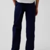 Pantalones caqui rectos y holgados de estilo «uniforme moderno» para niños