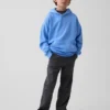 Pantalones caqui rectos y holgados de estilo «uniforme moderno» para niños