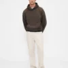 Pantalones caqui utilitarios de corte recto holgado