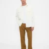 Pantalones caqui utilitarios de corte recto holgado