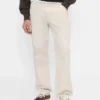 Pantalones caqui utilitarios de corte recto holgado