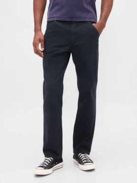 Pantalones caqui utilitarios de corte recto holgado